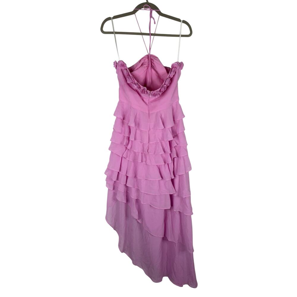Majorelle Brittan Asymmetrical Gown Halter Rosette Ruffle Prom Hoco Fairy Boho M - Picture 8 of 13